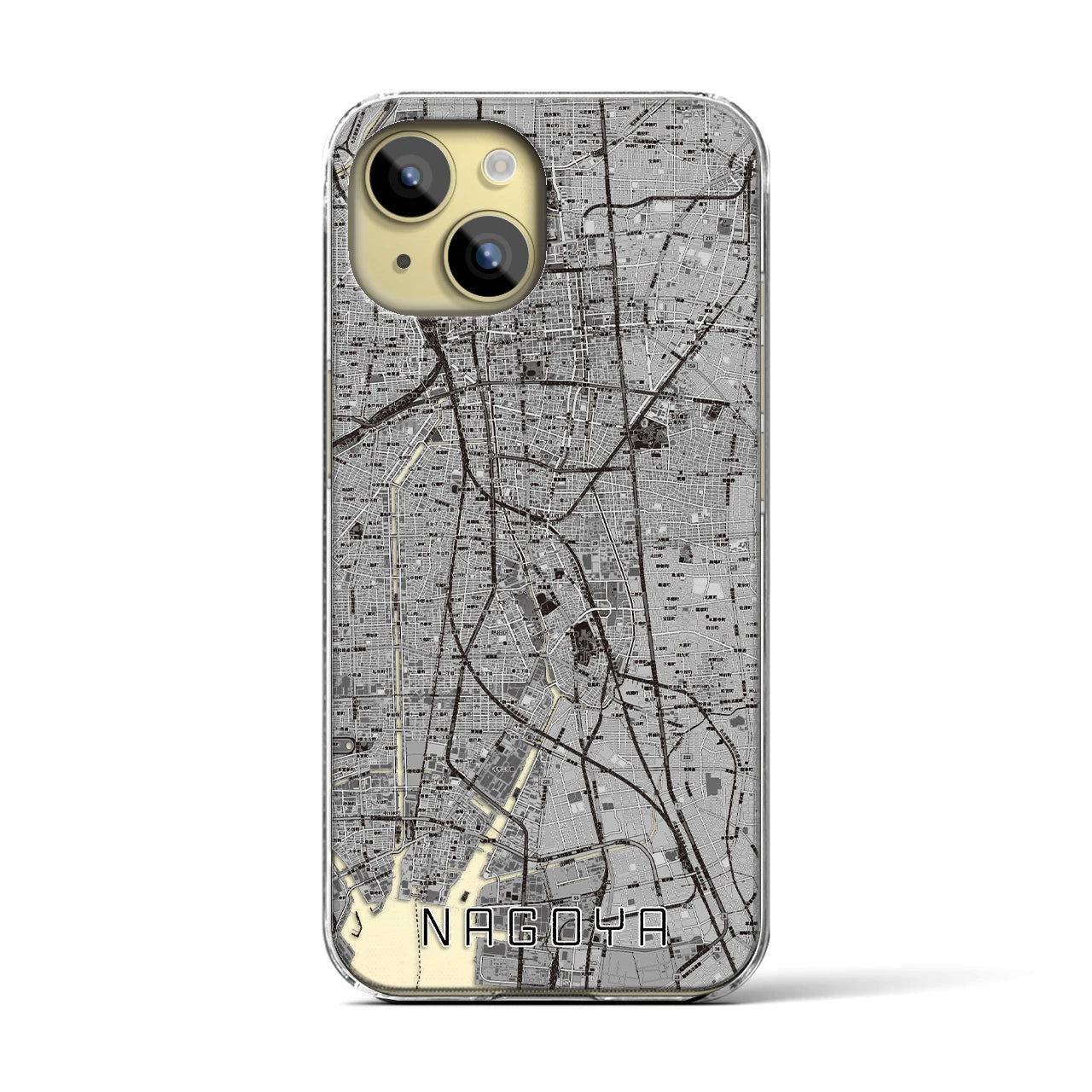 【名古屋(愛知県)】地図柄iPhoneケース(クリアタイプ)