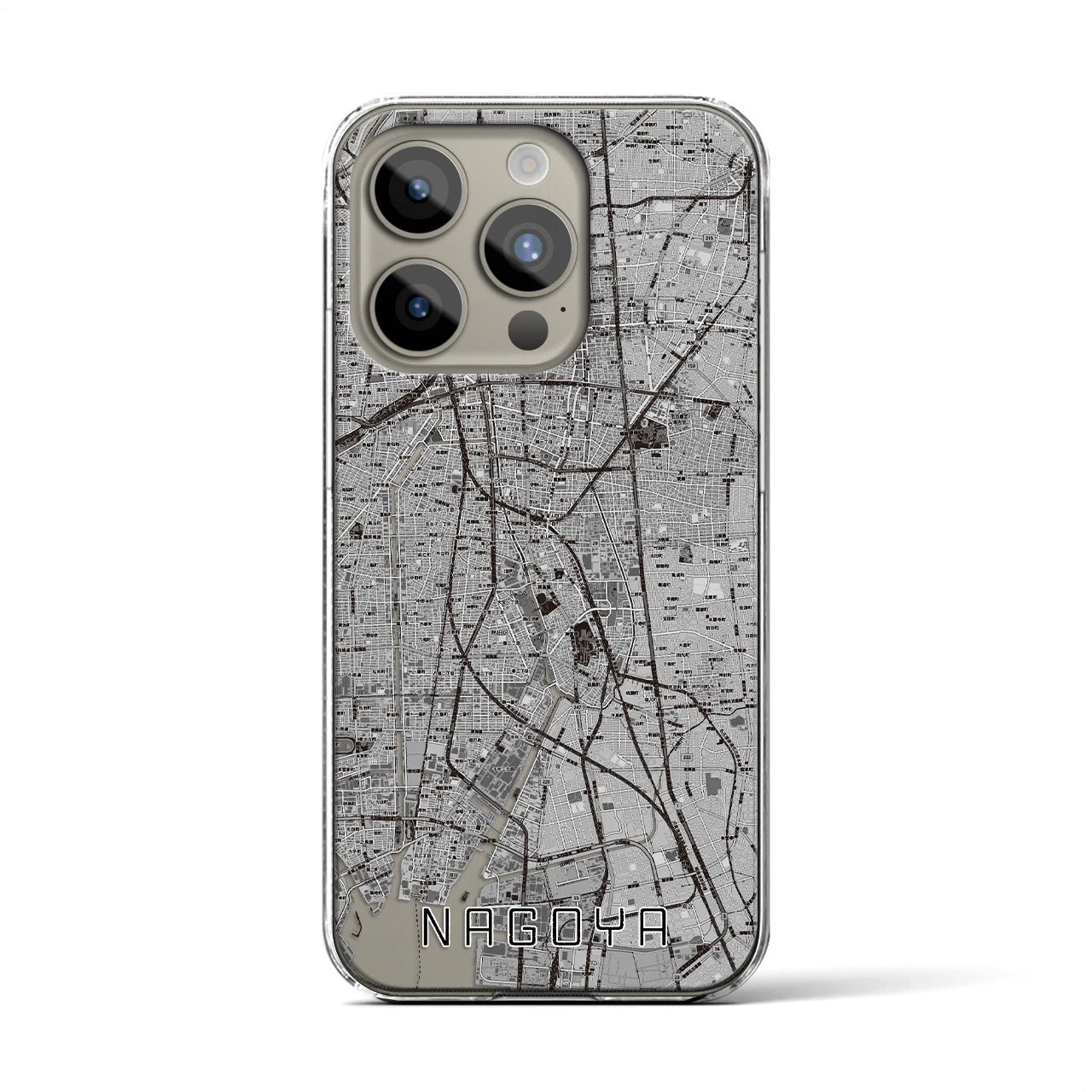 【名古屋(愛知県)】地図柄iPhoneケース(クリアタイプ)