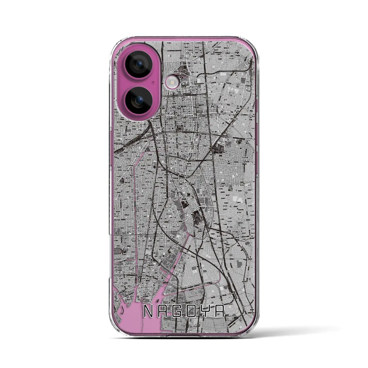 【名古屋(愛知県)】地図柄iPhoneケース(クリアタイプ)