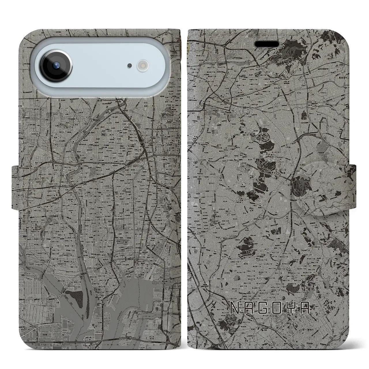 【名古屋(愛知県)】地図柄iPhoneケース(手帳タイプ)