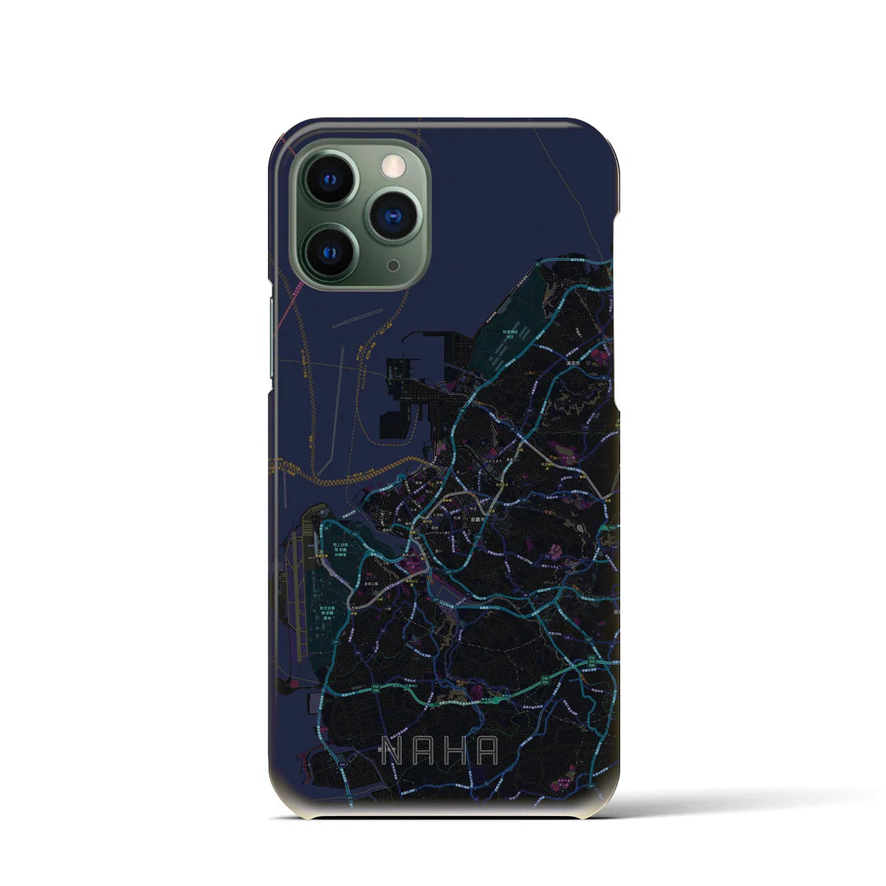 【那覇(沖縄県)】地図柄iPhoneケース(バックカバータイプ)
