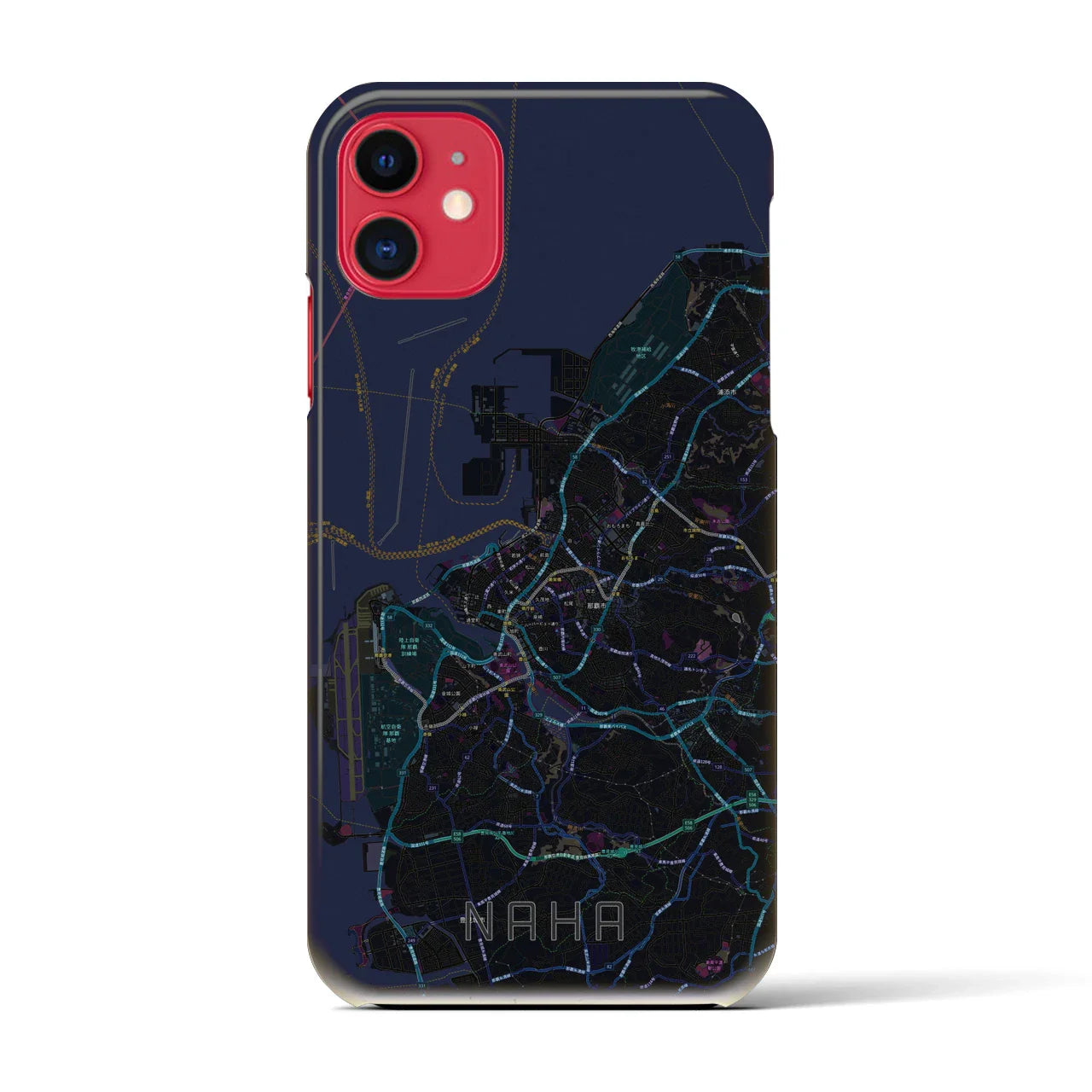【那覇(沖縄県)】地図柄iPhoneケース(バックカバータイプ)