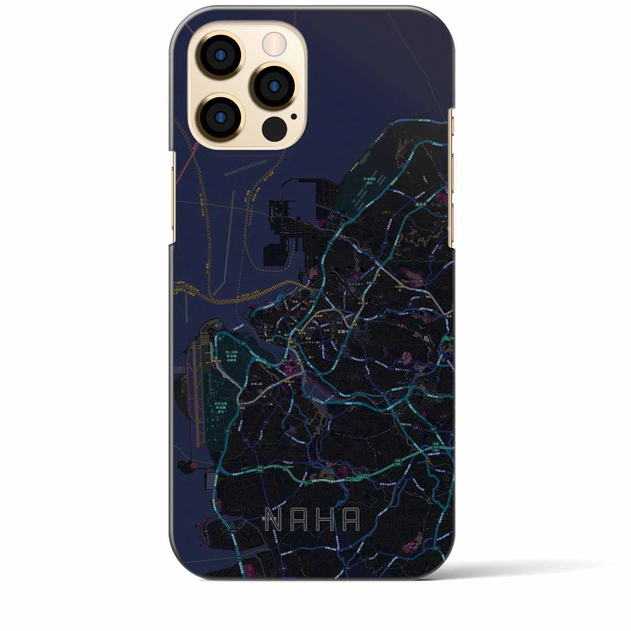 【那覇(沖縄県)】地図柄iPhoneケース(バックカバータイプ)