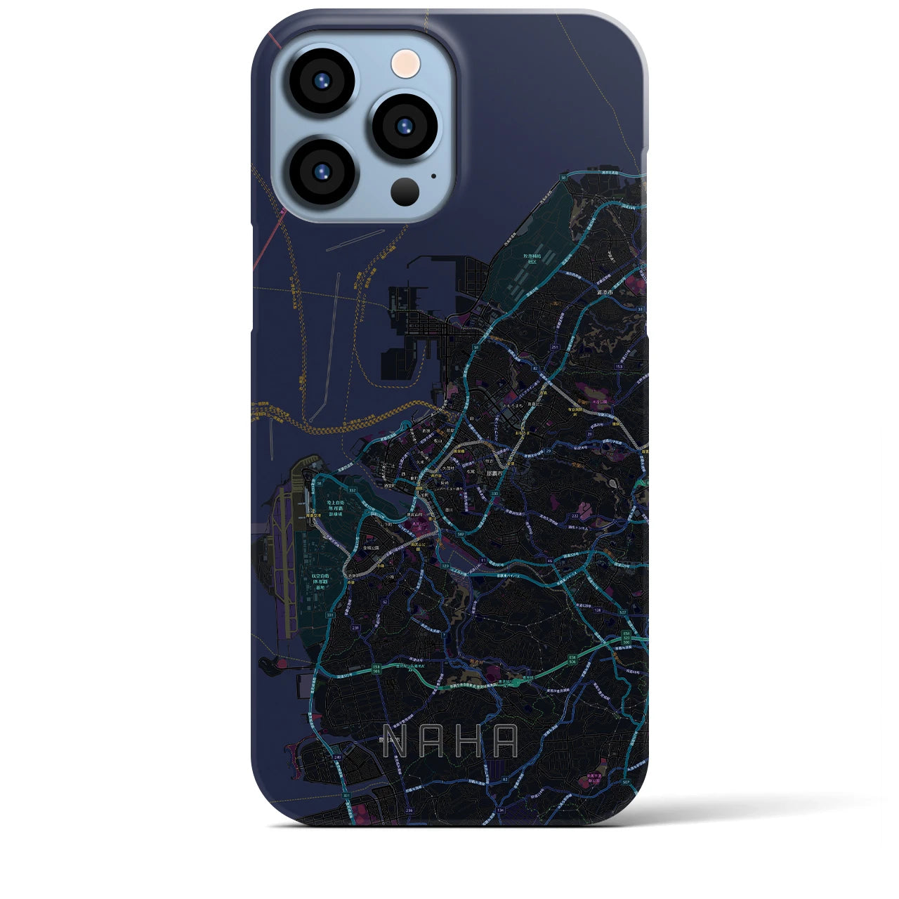 【那覇(沖縄県)】地図柄iPhoneケース(バックカバータイプ)