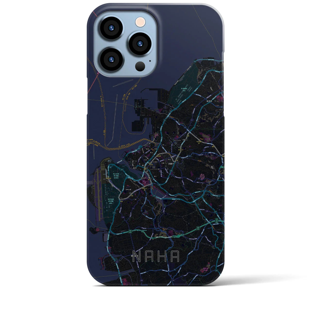 【那覇(沖縄県)】地図柄iPhoneケース(バックカバータイプ)