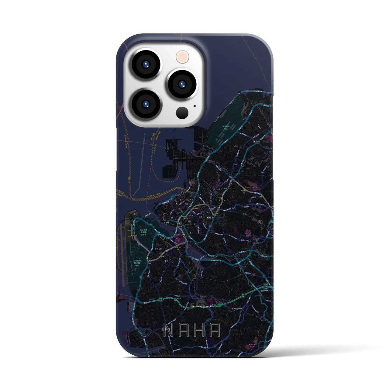 【那覇(沖縄県)】地図柄iPhoneケース(バックカバータイプ)