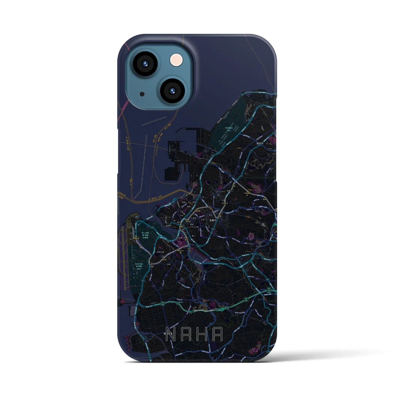 【那覇(沖縄県)】地図柄iPhoneケース(バックカバータイプ)