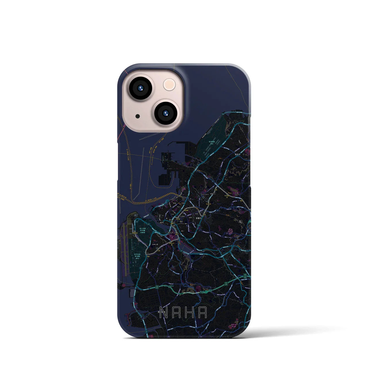 【那覇(沖縄県)】地図柄iPhoneケース(バックカバータイプ)