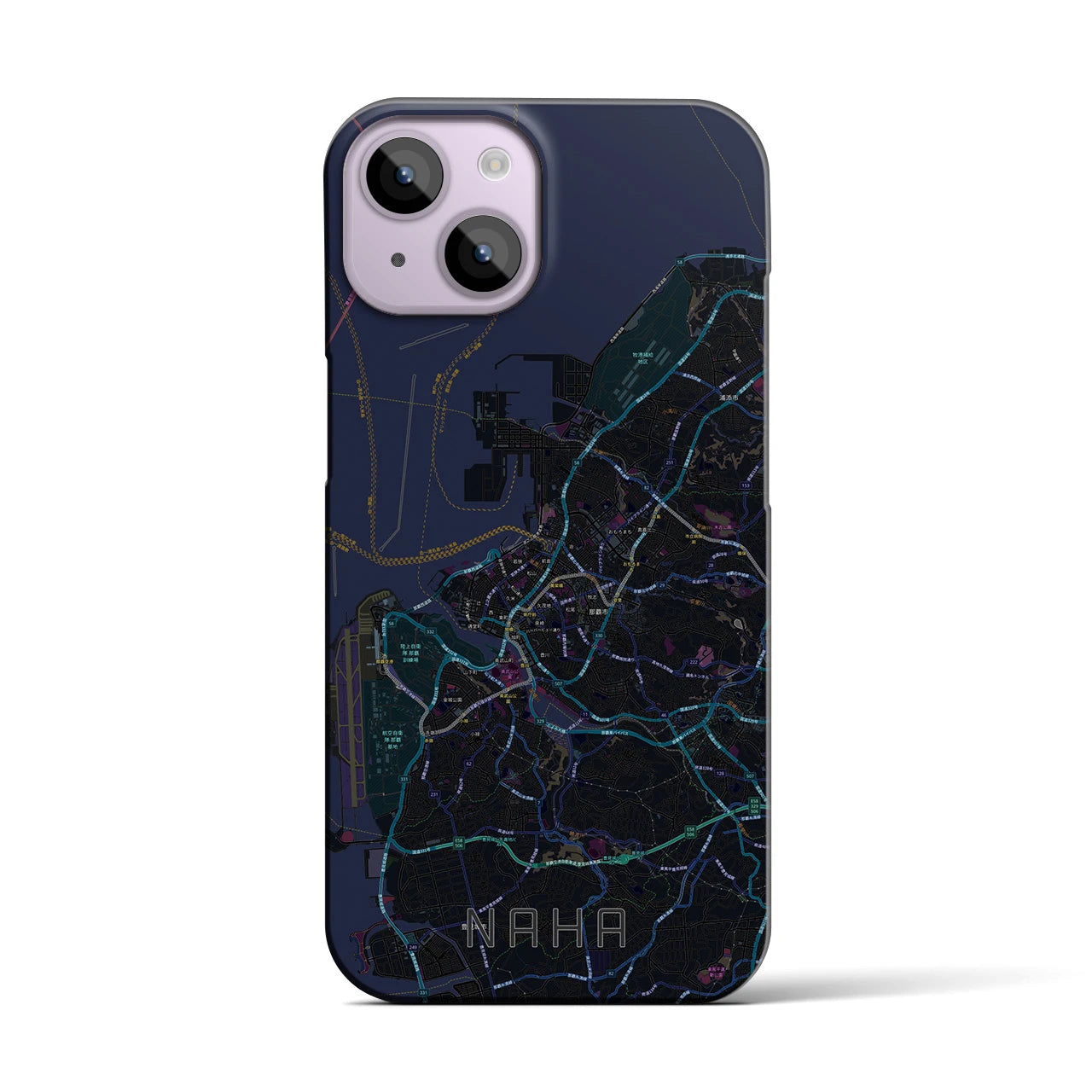 【那覇(沖縄県)】地図柄iPhoneケース(バックカバータイプ)