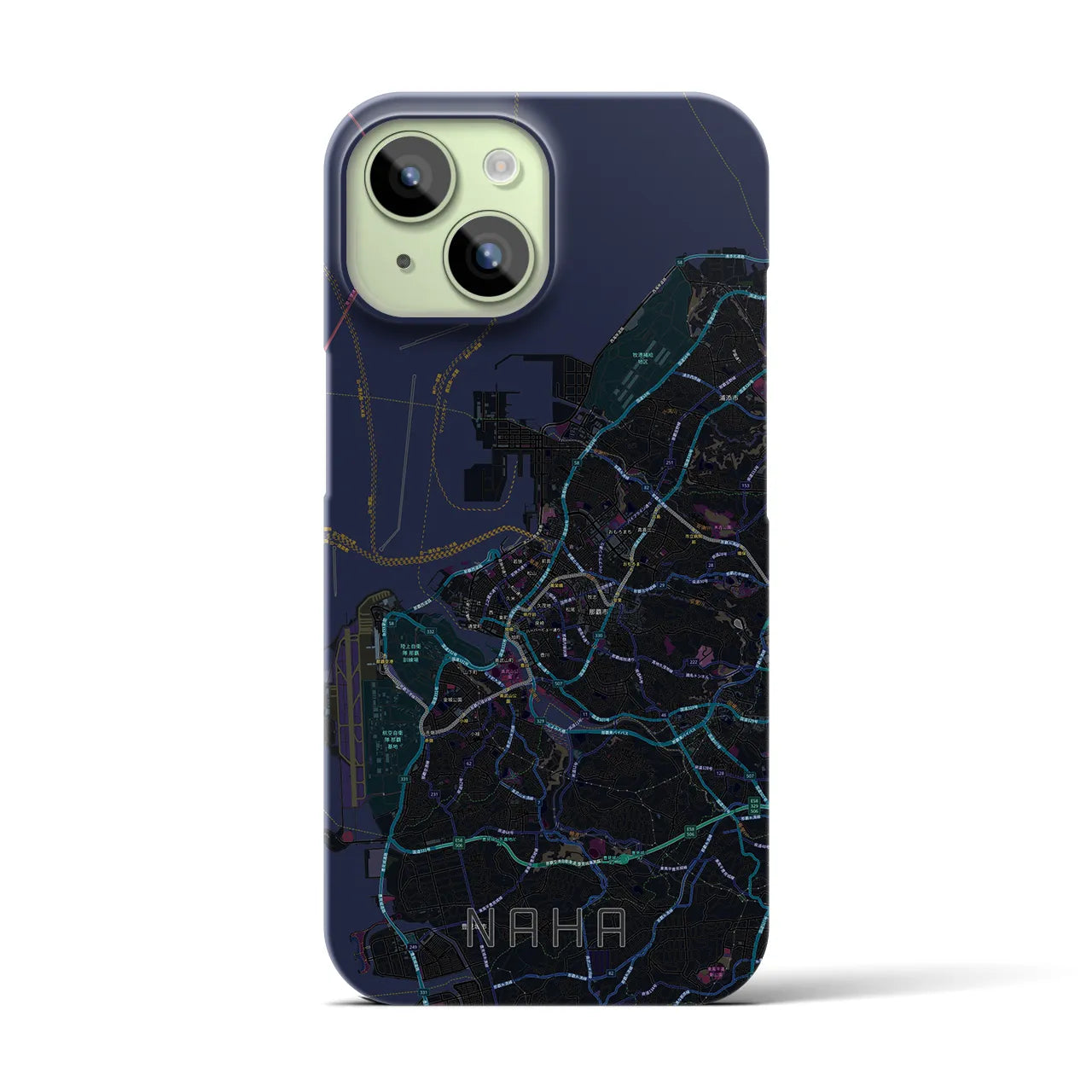 【那覇(沖縄県)】地図柄iPhoneケース(バックカバータイプ)
