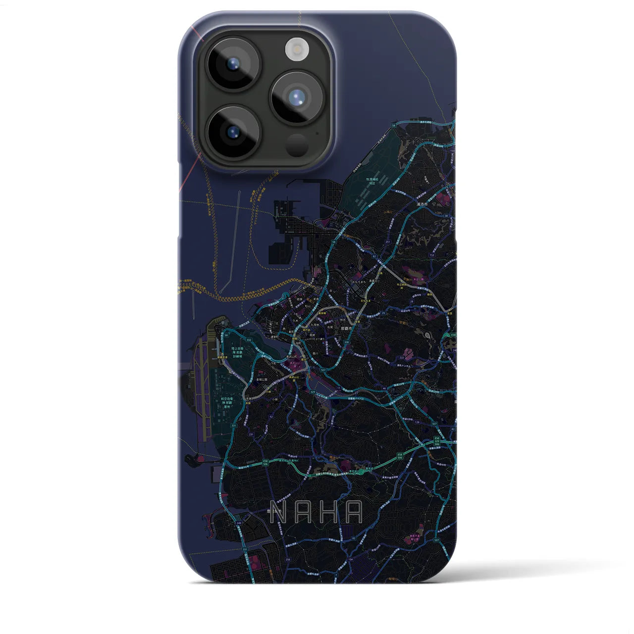 【那覇(沖縄県)】地図柄iPhoneケース(バックカバータイプ)