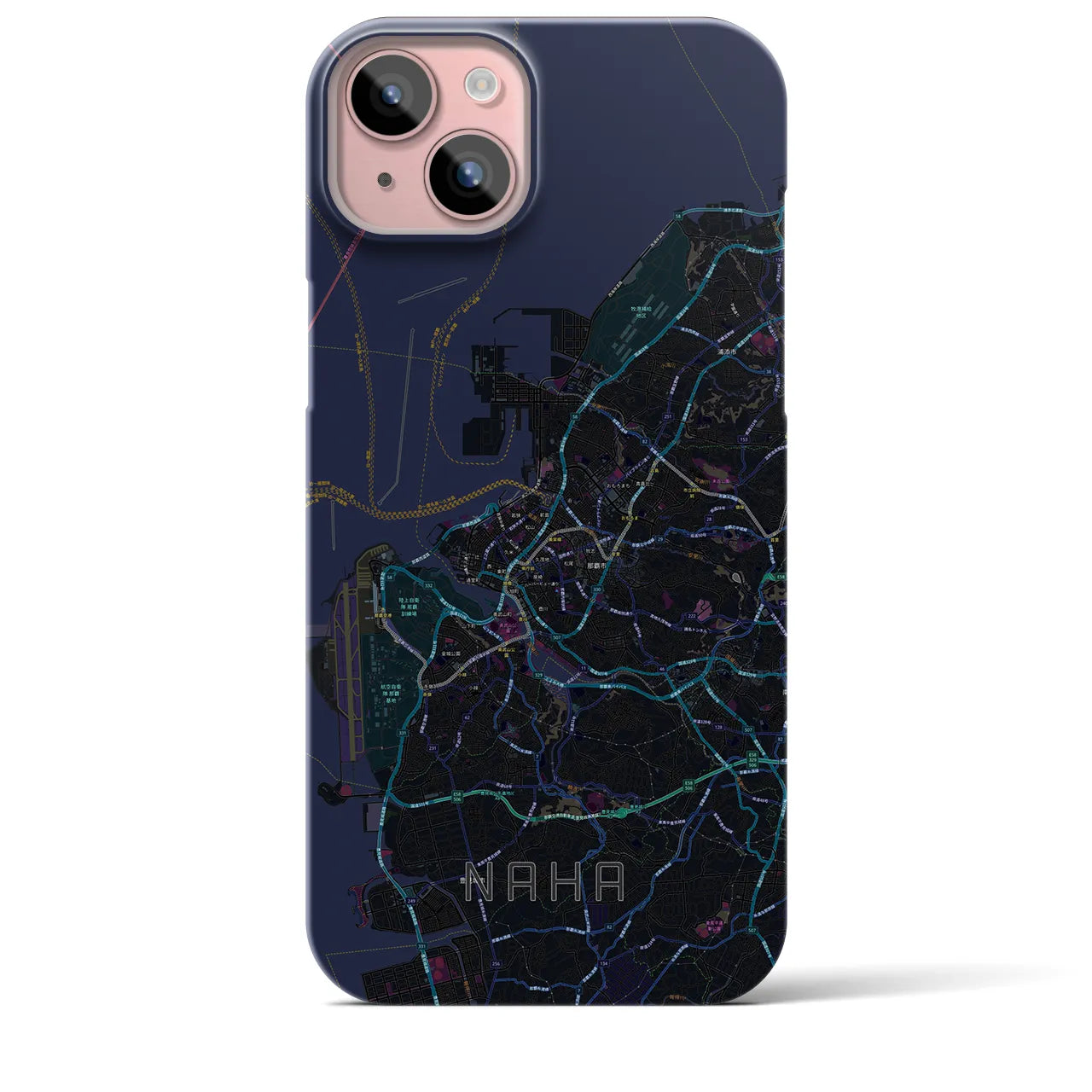 【那覇(沖縄県)】地図柄iPhoneケース(バックカバータイプ)