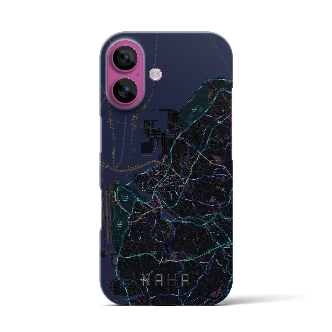 【那覇(沖縄県)】地図柄iPhoneケース(バックカバータイプ)