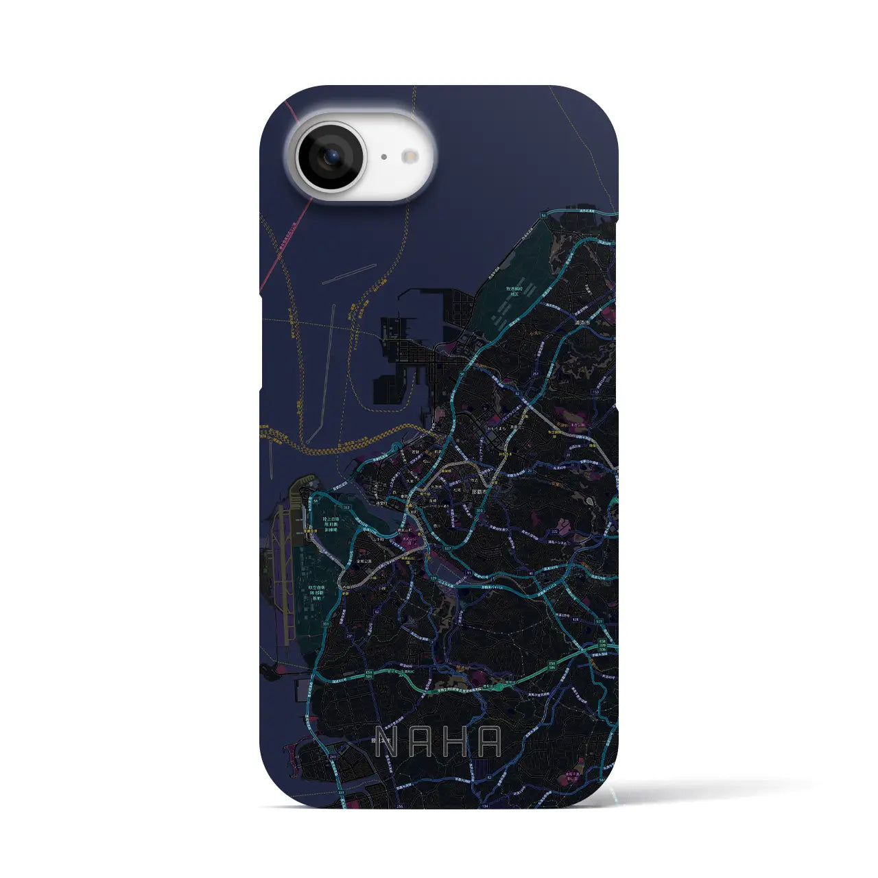 【那覇(沖縄県)】地図柄iPhoneケース(バックカバータイプ)