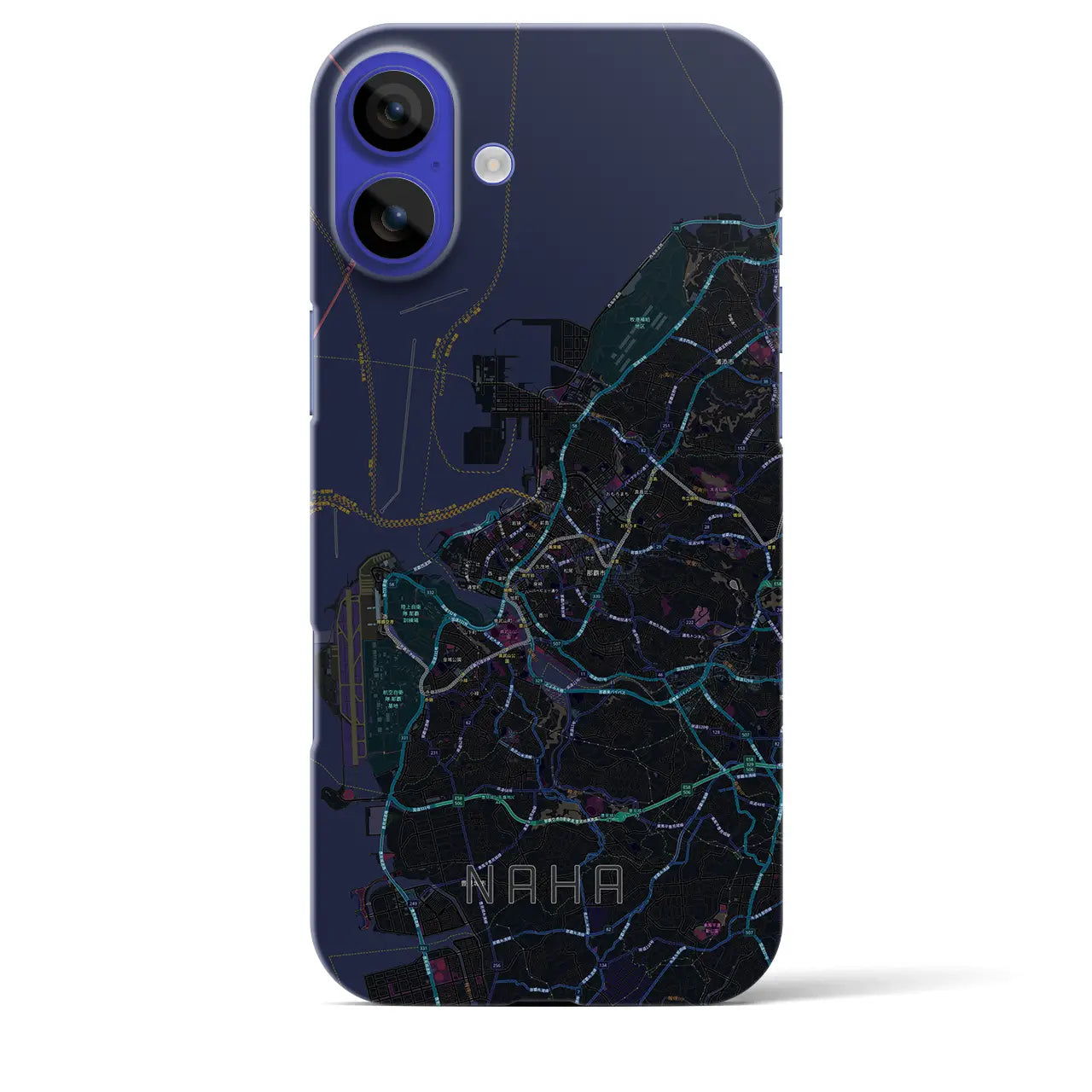 【那覇(沖縄県)】地図柄iPhoneケース(バックカバータイプ)