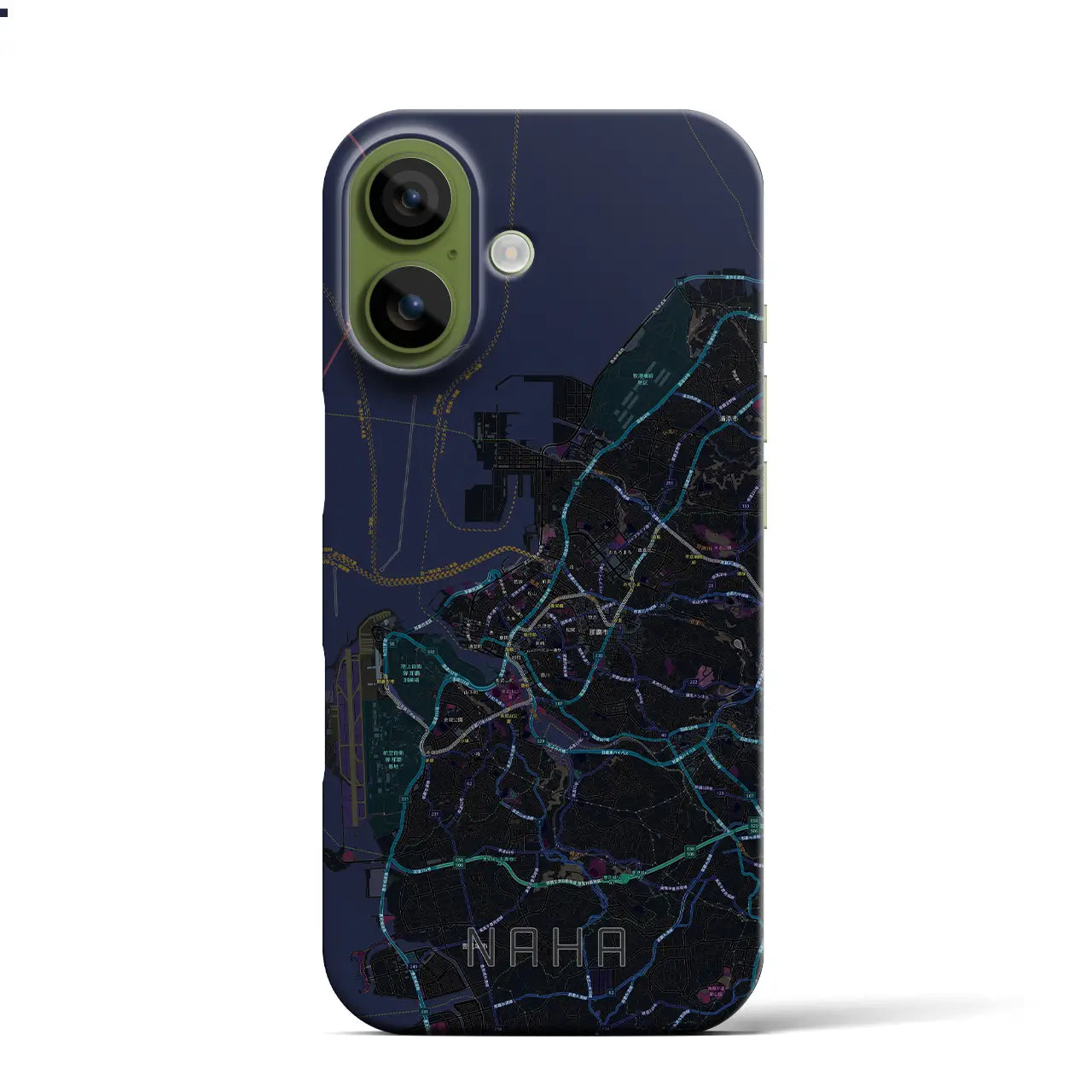 【那覇(沖縄県)】地図柄iPhoneケース(バックカバータイプ)