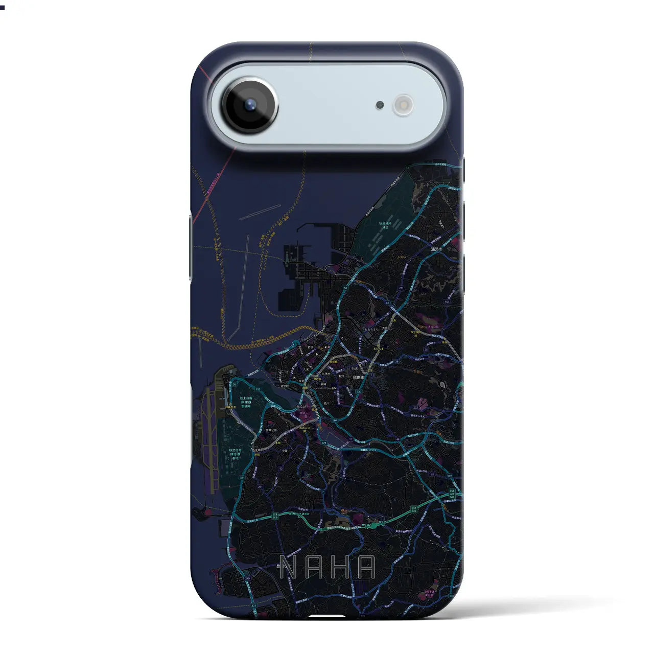 【那覇(沖縄県)】地図柄iPhoneケース(バックカバータイプ)