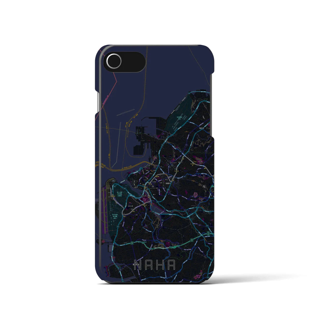 【那覇(沖縄県)】地図柄iPhoneケース(バックカバータイプ)