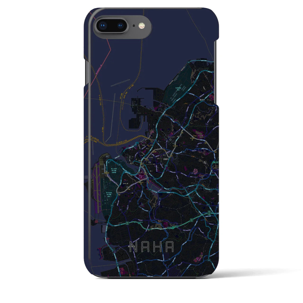 【那覇(沖縄県)】地図柄iPhoneケース(バックカバータイプ)