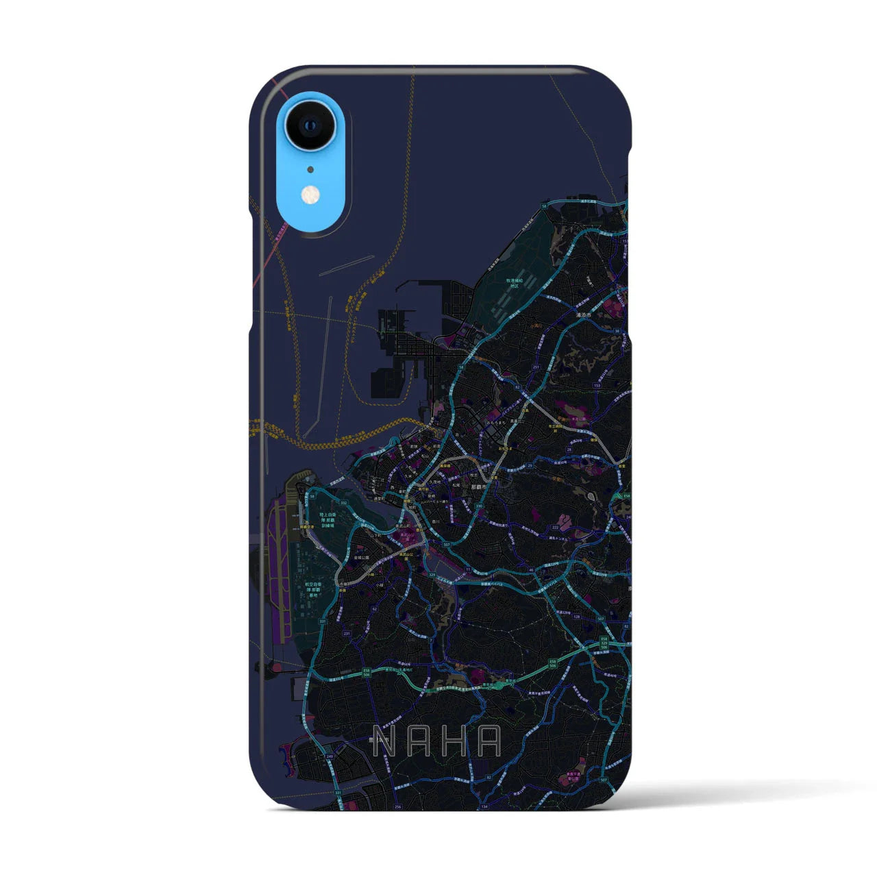 【那覇(沖縄県)】地図柄iPhoneケース(バックカバータイプ)