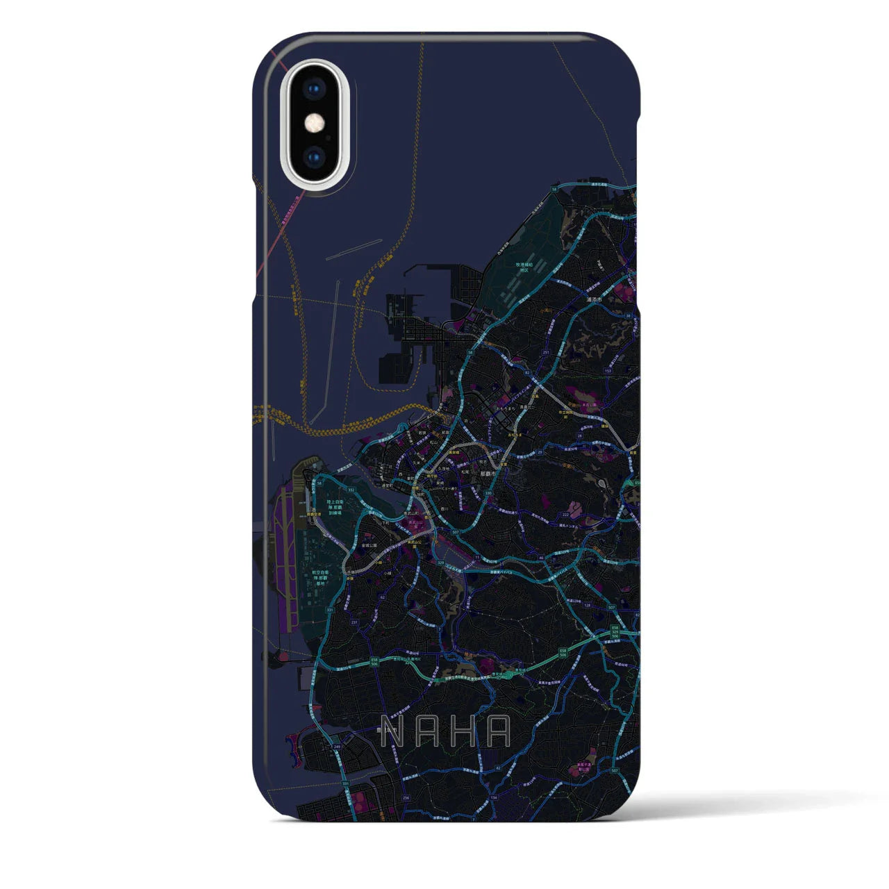 【那覇(沖縄県)】地図柄iPhoneケース(バックカバータイプ)