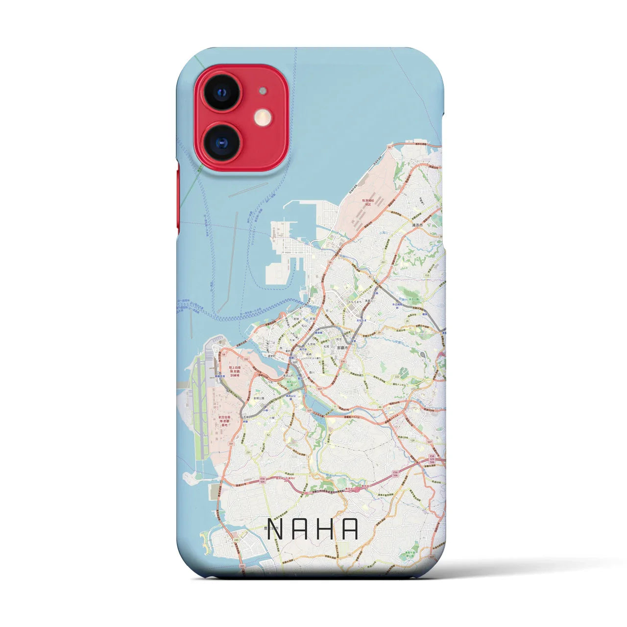 【那覇(沖縄県)】地図柄iPhoneケース(バックカバータイプ)
