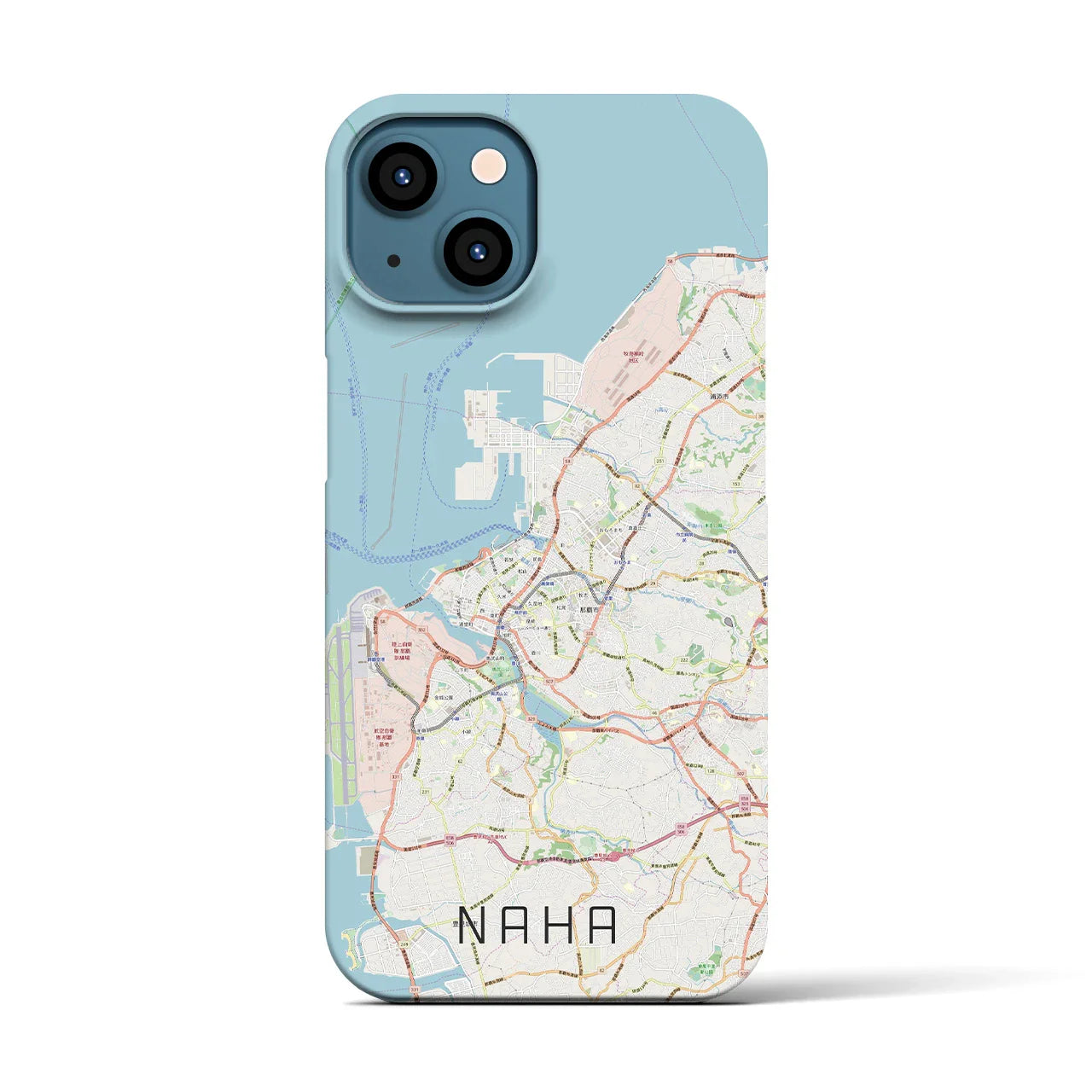 【那覇(沖縄県)】地図柄iPhoneケース(バックカバータイプ)