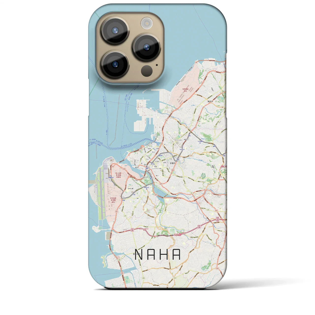 【那覇(沖縄県)】地図柄iPhoneケース(バックカバータイプ)