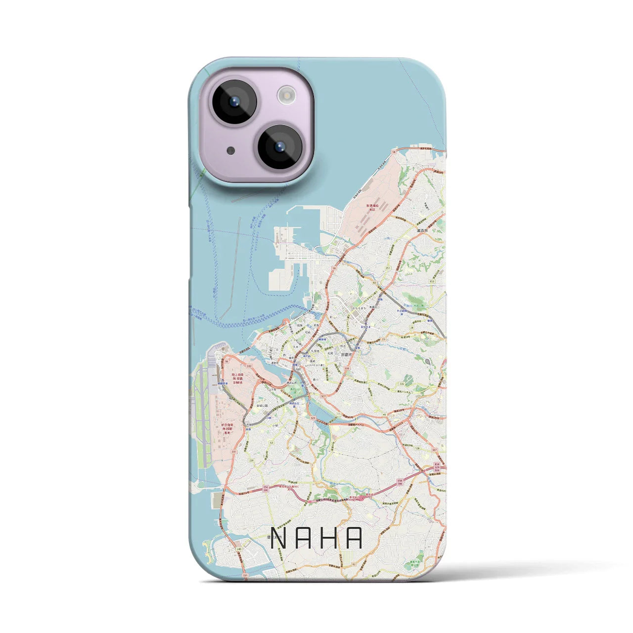 【那覇(沖縄県)】地図柄iPhoneケース(バックカバータイプ)