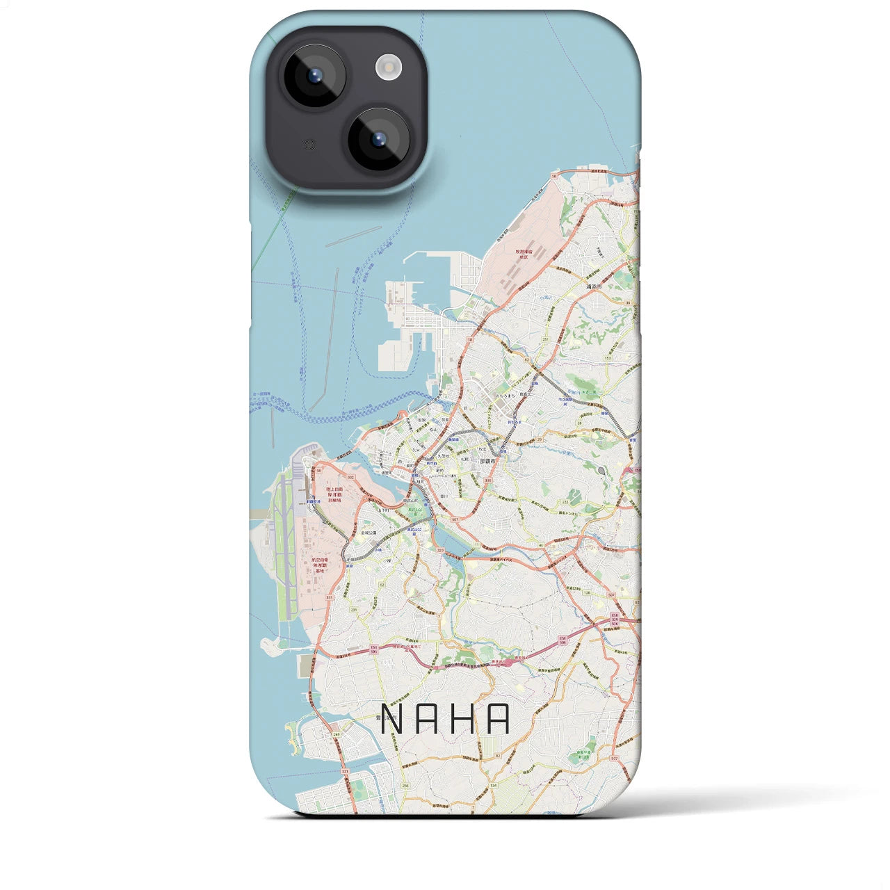 【那覇(沖縄県)】地図柄iPhoneケース(バックカバータイプ)
