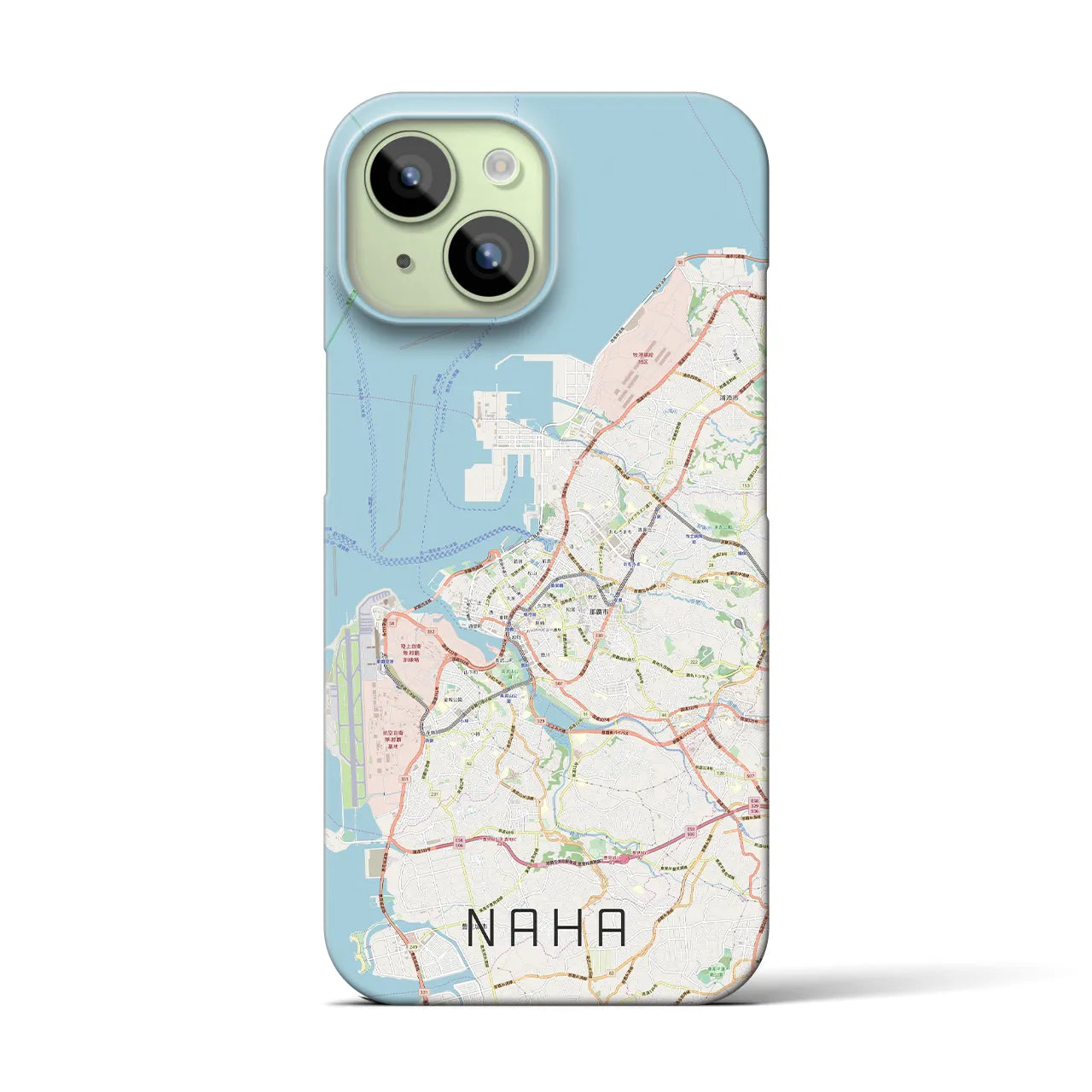 【那覇(沖縄県)】地図柄iPhoneケース(バックカバータイプ)