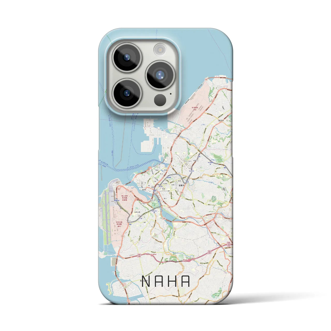 【那覇(沖縄県)】地図柄iPhoneケース(バックカバータイプ)