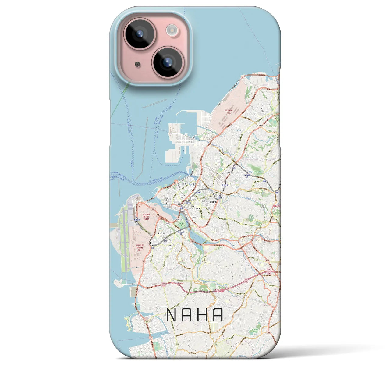 【那覇(沖縄県)】地図柄iPhoneケース(バックカバータイプ)
