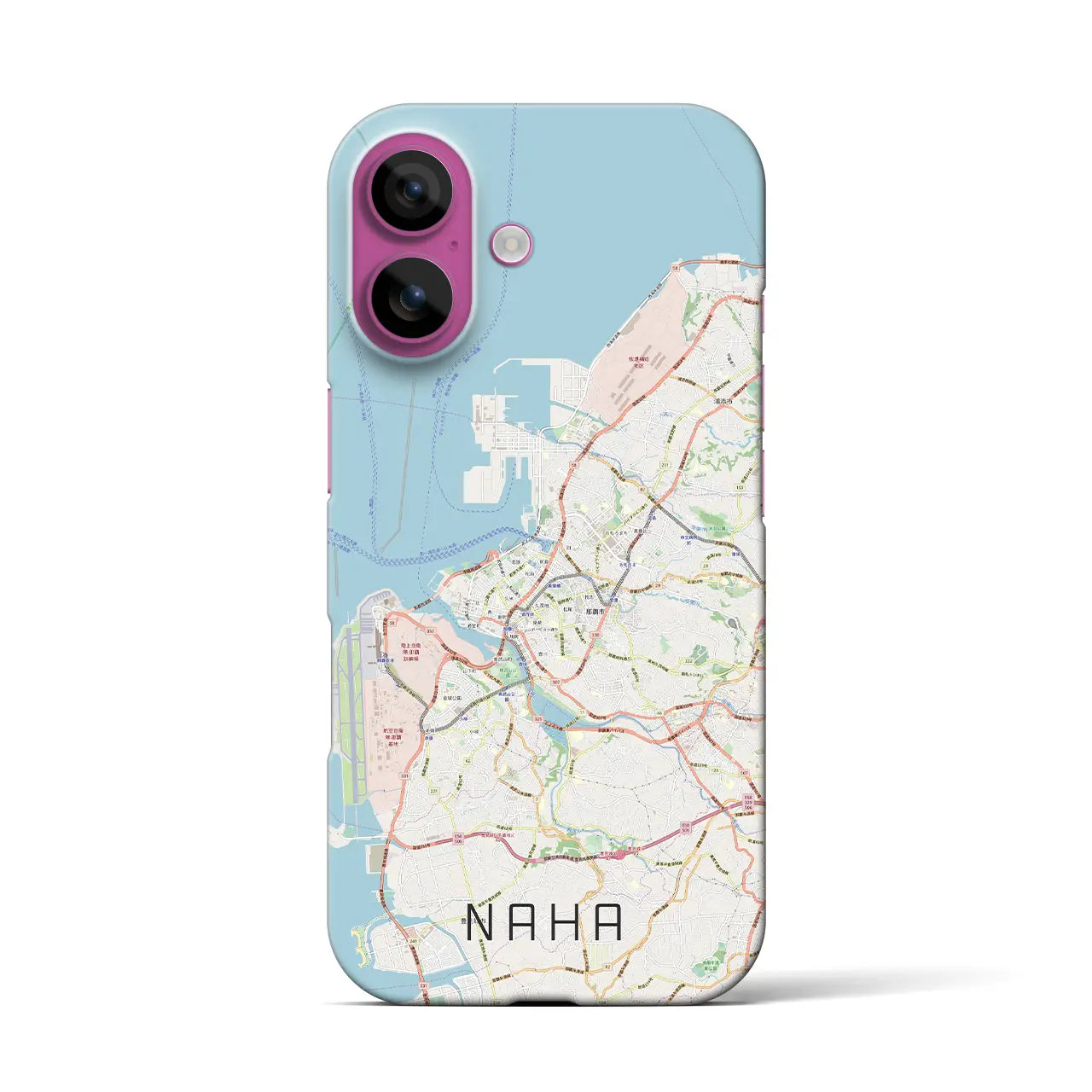 【那覇(沖縄県)】地図柄iPhoneケース(バックカバータイプ)