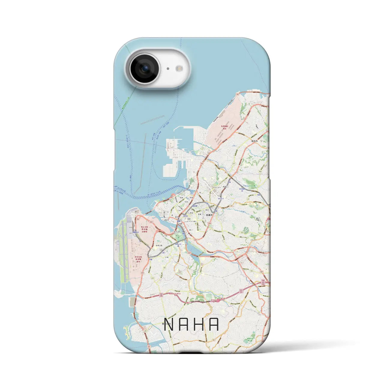 【那覇(沖縄県)】地図柄iPhoneケース(バックカバータイプ)