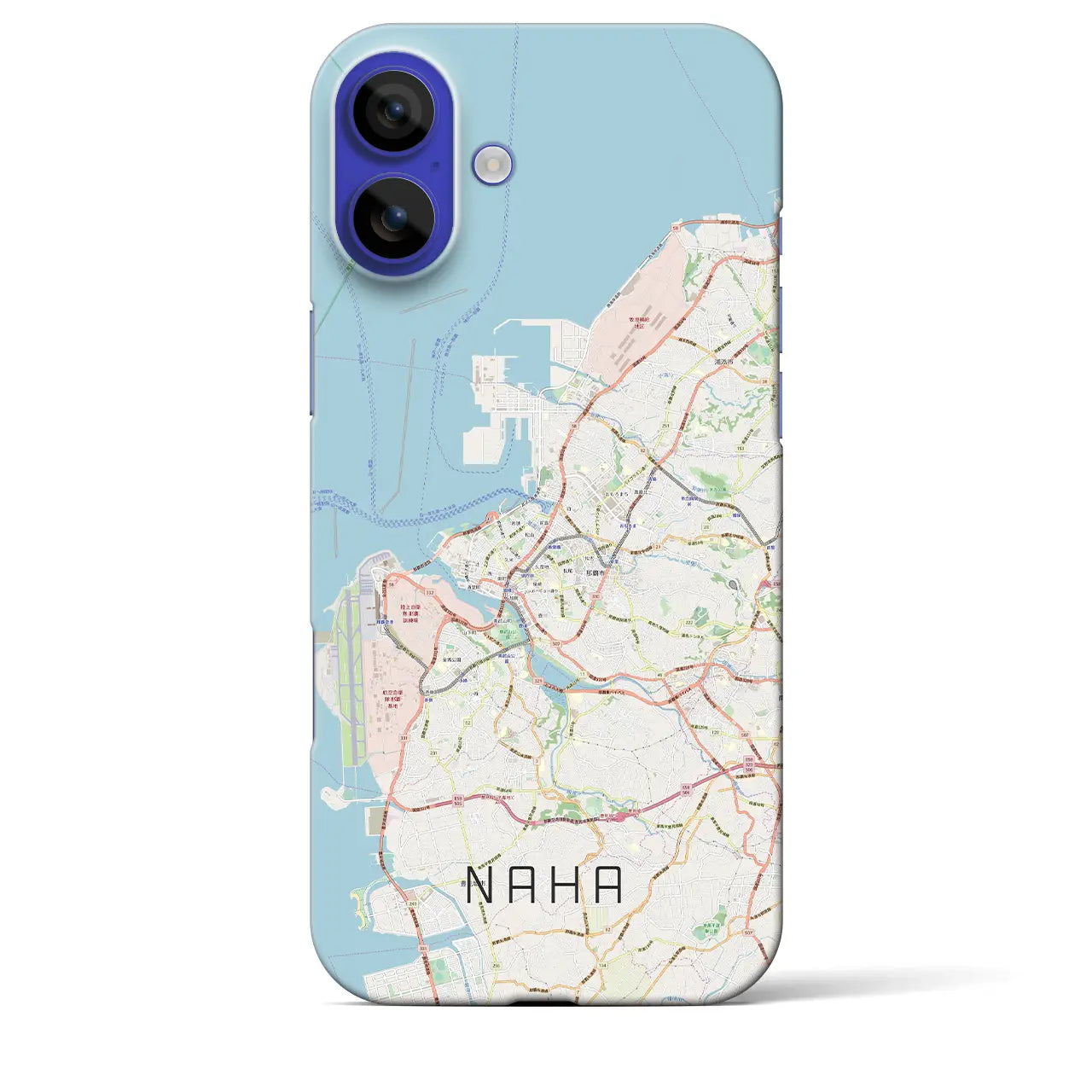 【那覇(沖縄県)】地図柄iPhoneケース(バックカバータイプ)ナチュラル・iPhone 16 Pro Max 用