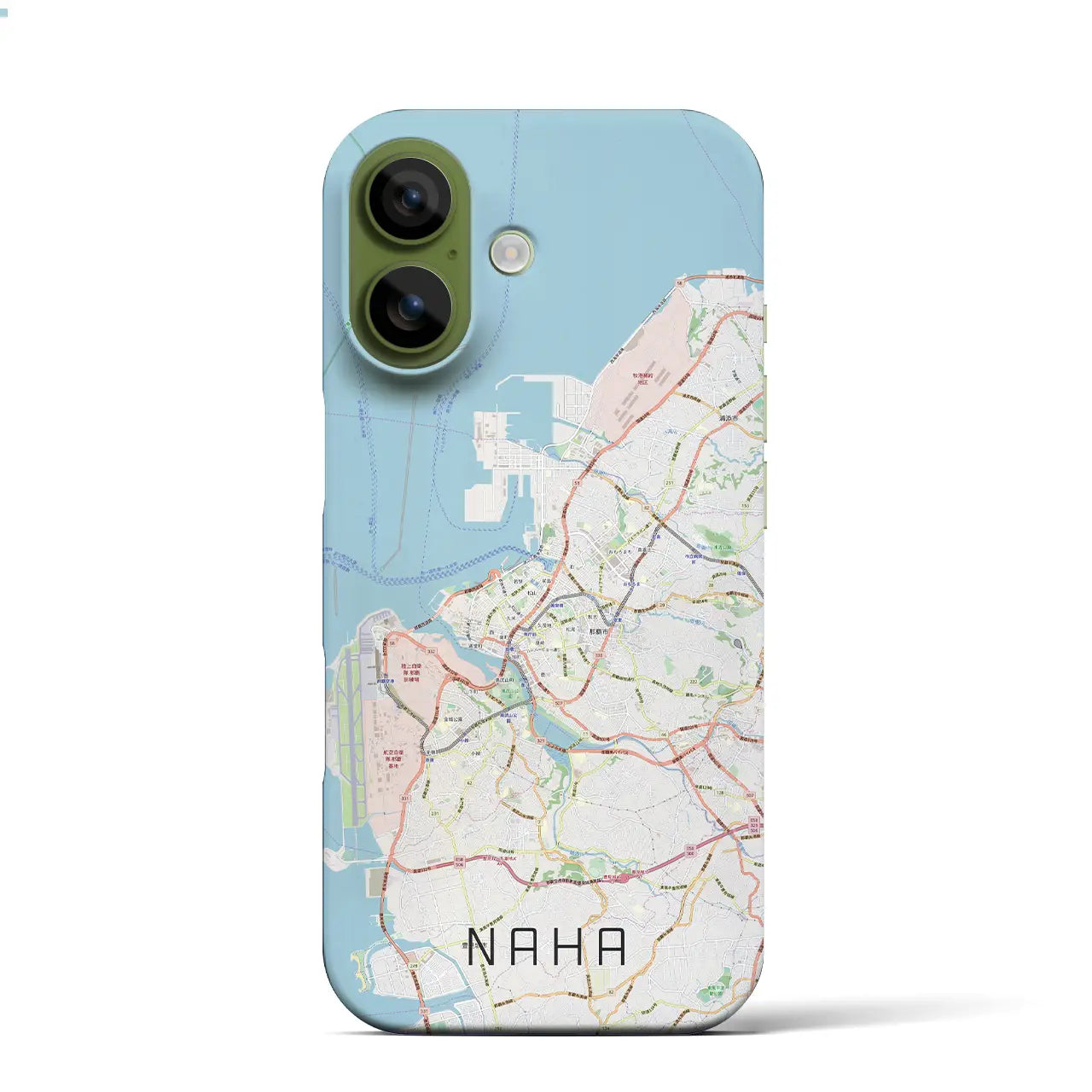 【那覇(沖縄県)】地図柄iPhoneケース(バックカバータイプ)