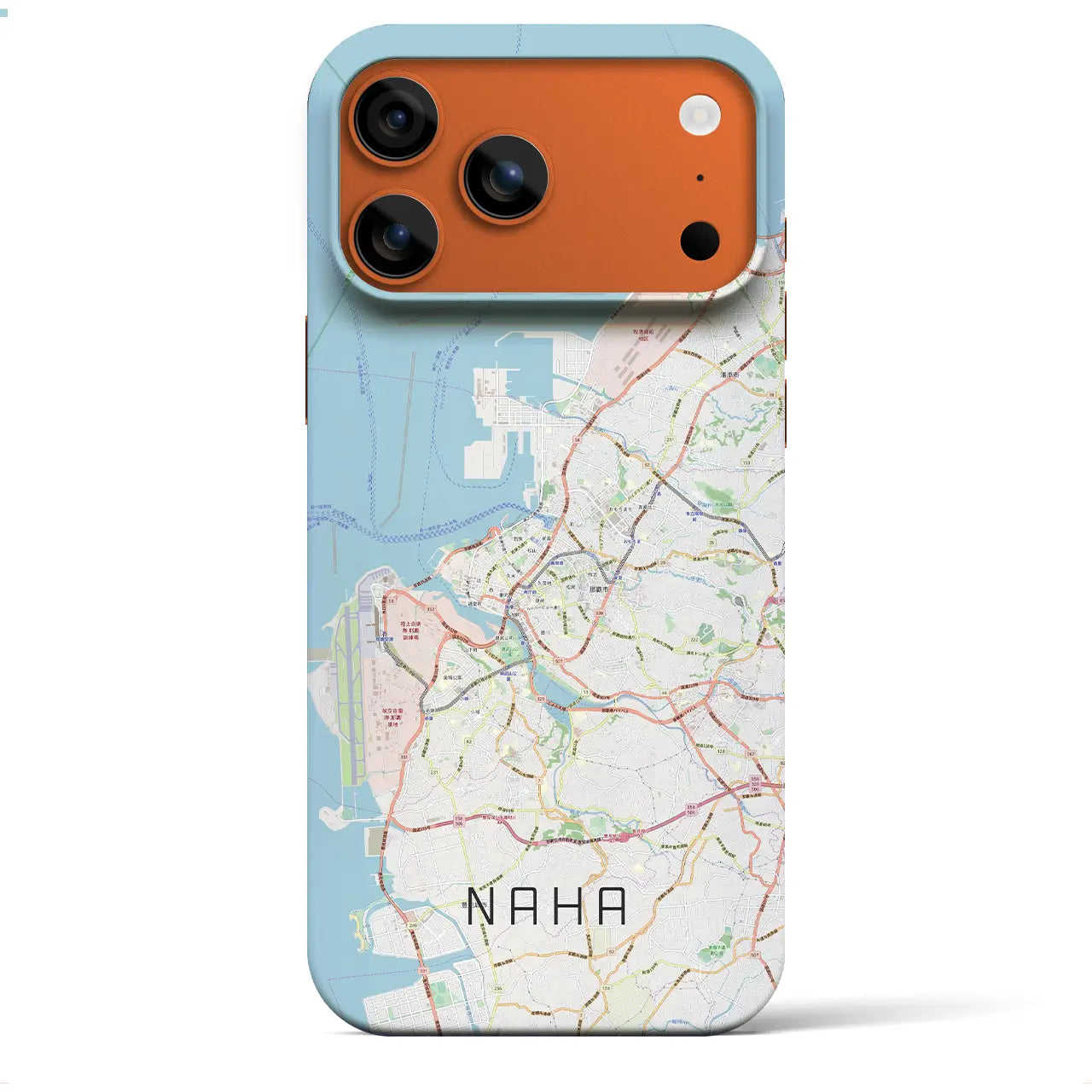 【那覇(沖縄県)】地図柄iPhoneケース(バックカバータイプ)ナチュラル・iPhone 17 Pro Max 用