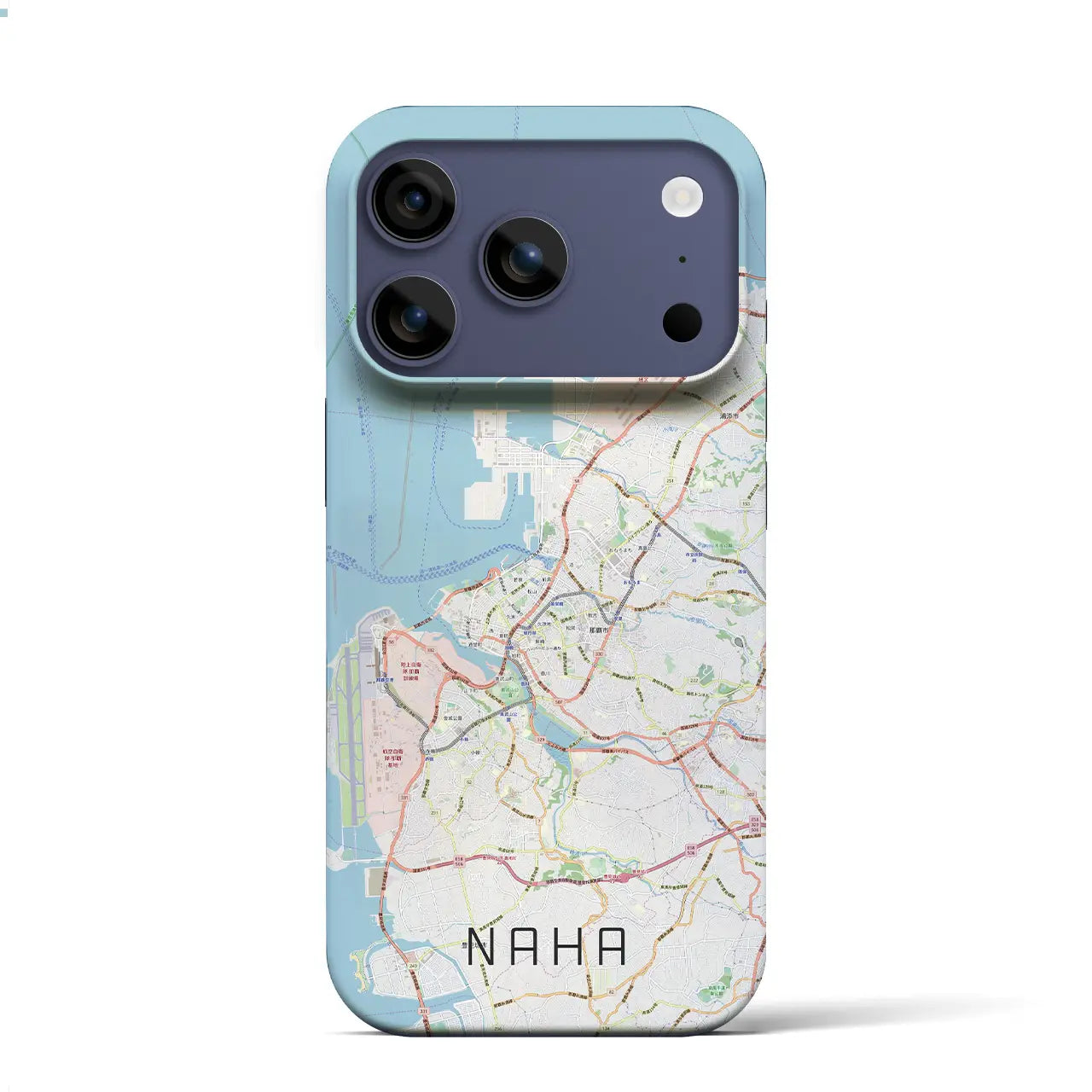 【那覇(沖縄県)】地図柄iPhoneケース(バックカバータイプ)