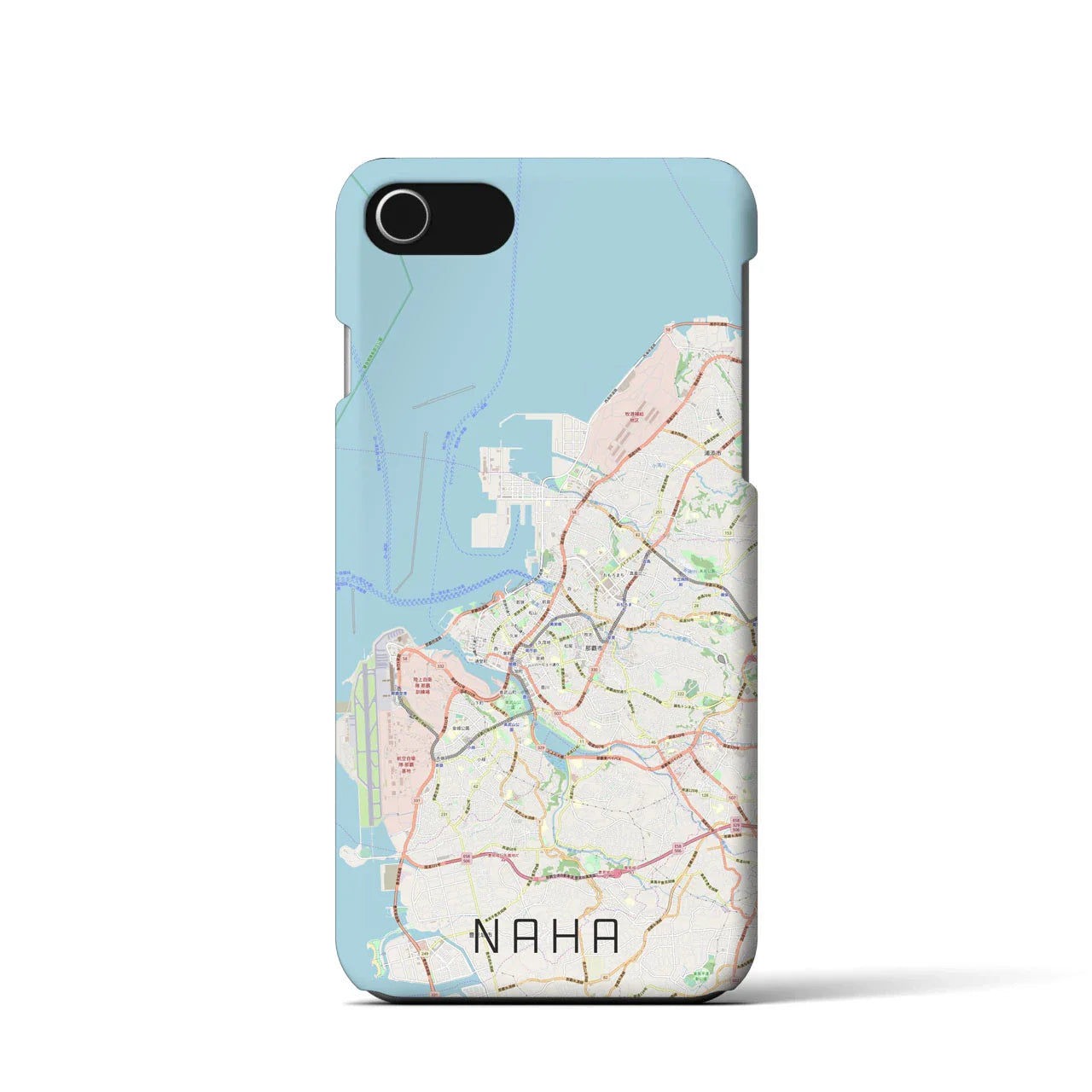 【那覇(沖縄県)】地図柄iPhoneケース(バックカバータイプ)