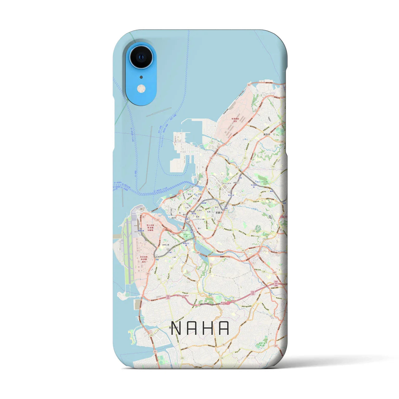 【那覇(沖縄県)】地図柄iPhoneケース(バックカバータイプ)