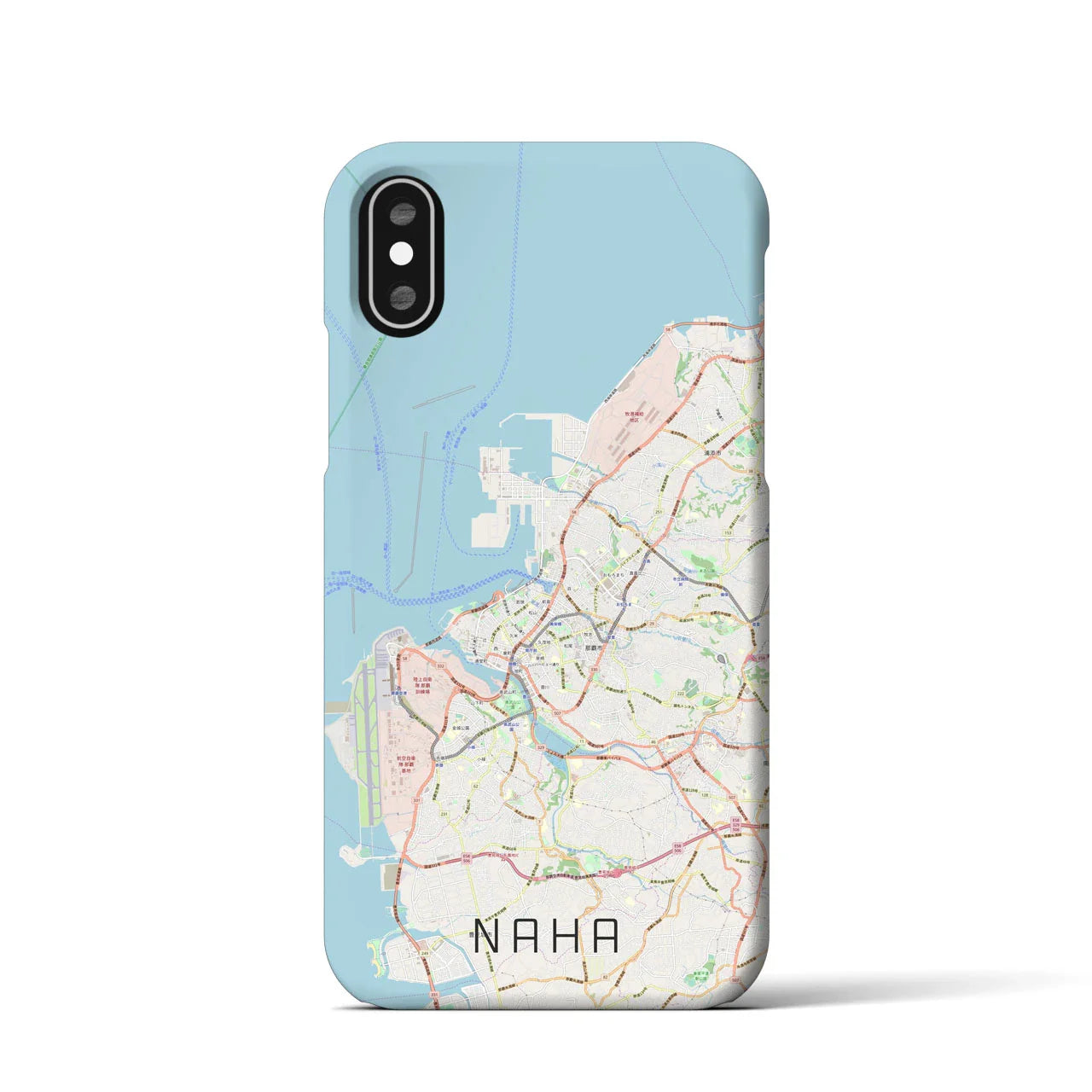 【那覇(沖縄県)】地図柄iPhoneケース(バックカバータイプ)
