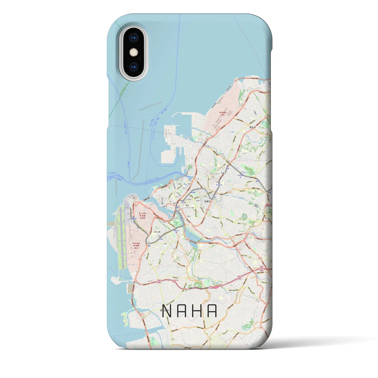 【那覇(沖縄県)】地図柄iPhoneケース(バックカバータイプ)