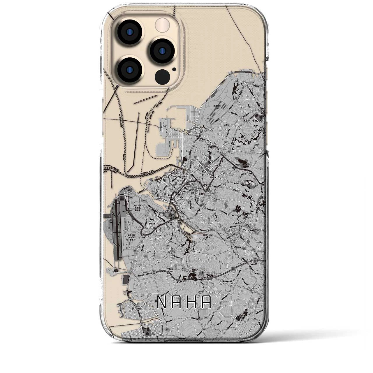 【那覇(沖縄県)】地図柄iPhoneケース(クリアタイプ)