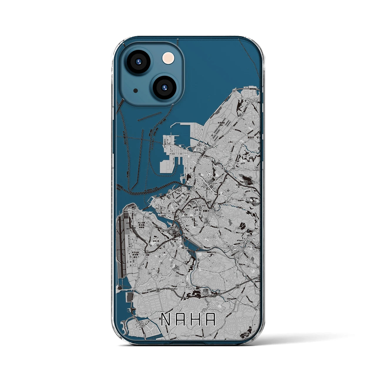 【那覇(沖縄県)】地図柄iPhoneケース(クリアタイプ)