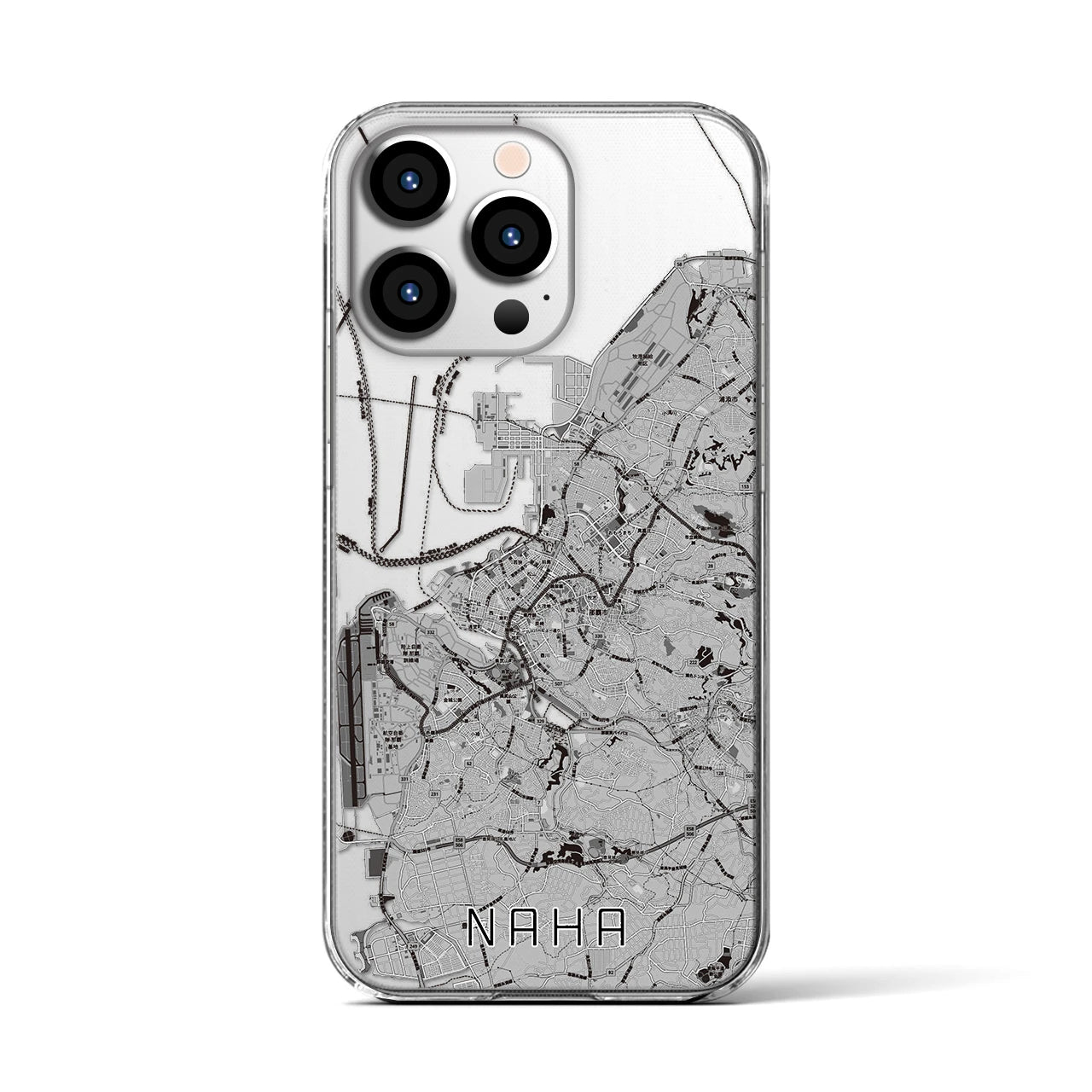 【那覇(沖縄県)】地図柄iPhoneケース(クリアタイプ)