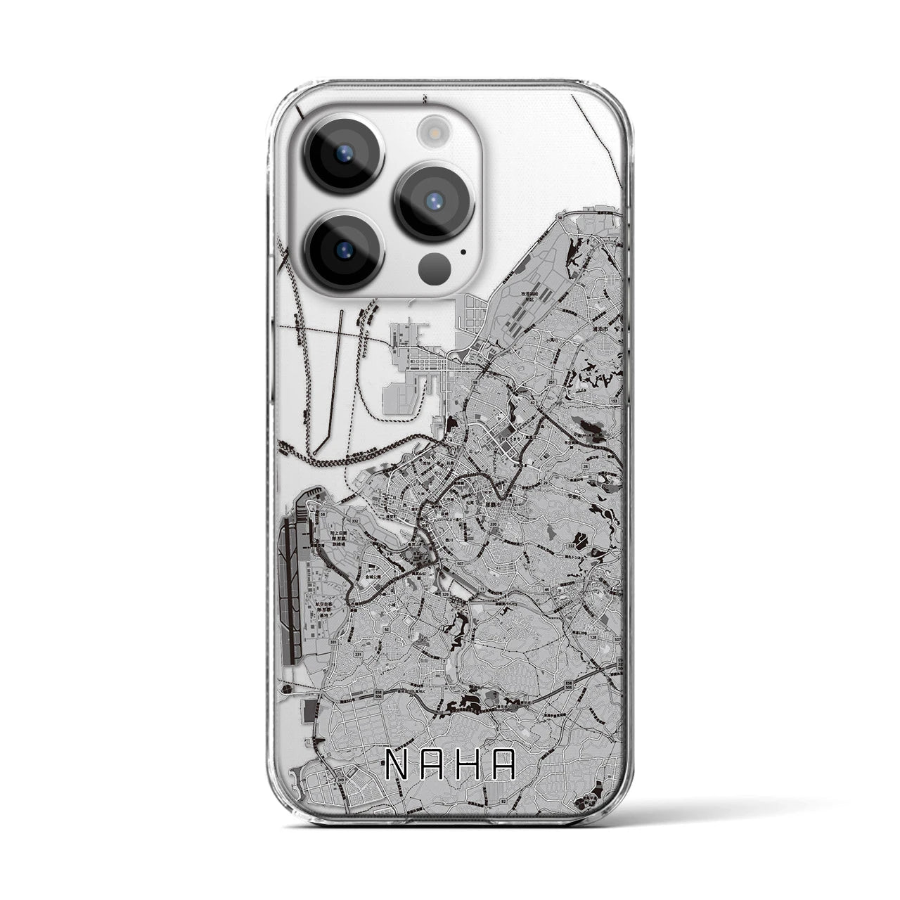 【那覇(沖縄県)】地図柄iPhoneケース(クリアタイプ)