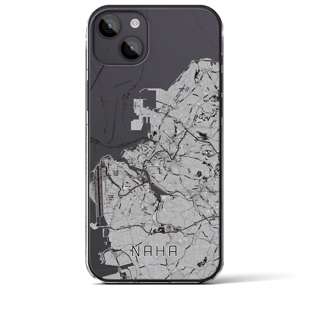 【那覇(沖縄県)】地図柄iPhoneケース(クリアタイプ)
