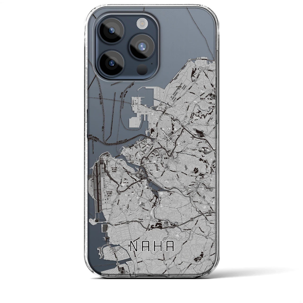 【那覇(沖縄県)】地図柄iPhoneケース(クリアタイプ)