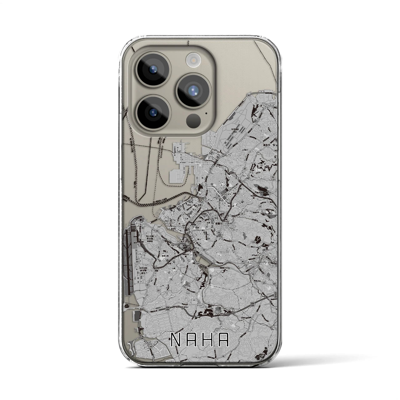 【那覇(沖縄県)】地図柄iPhoneケース(クリアタイプ)